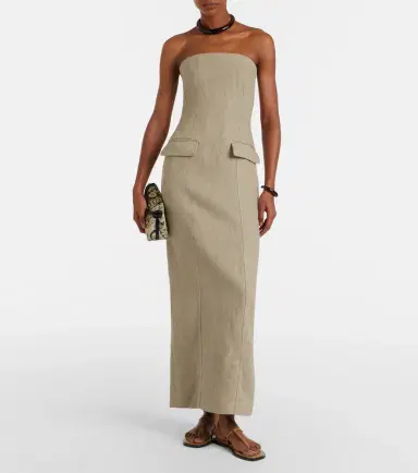 TOTEME Linen maxi dress | Thumbnail 2