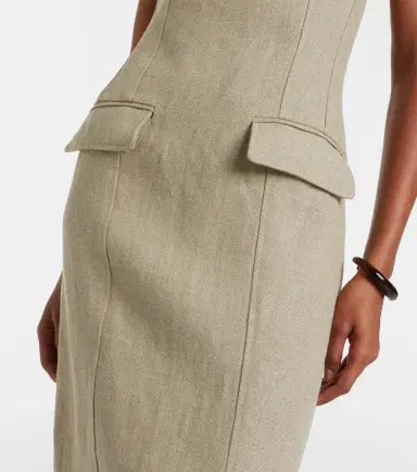 TOTEME Linen maxi dress | Thumbnail 6