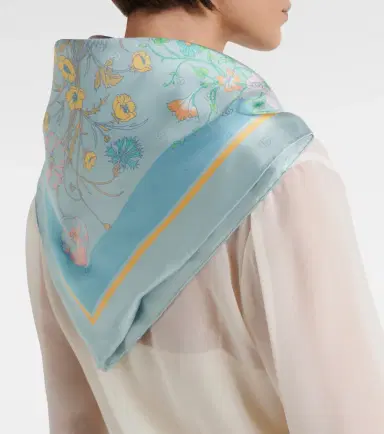 Gucci Flora silk twill scarf | Thumbnail 4