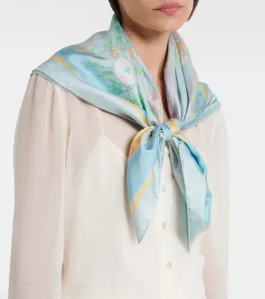 Gucci Flora silk twill scarf | Thumbnail 5