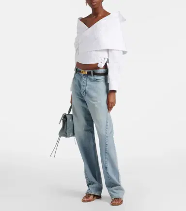 Balenciaga Off-shoulder cotton top | Thumbnail 2 Balenciaga Off-shoulder cotton top | Thumbnail 2