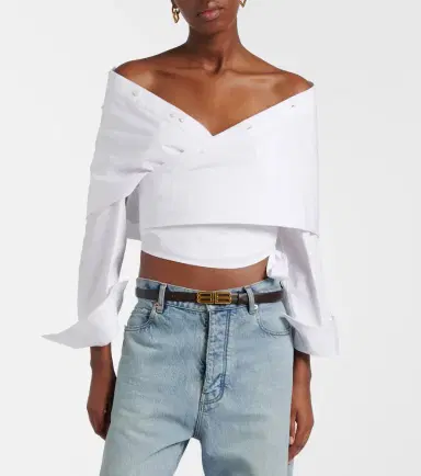 Balenciaga Off-shoulder cotton top | Thumbnail 3 Balenciaga Off-shoulder cotton top | Thumbnail 3