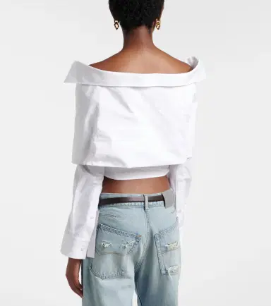 Balenciaga Off-shoulder cotton top | Thumbnail 4 Balenciaga Off-shoulder cotton top | Thumbnail 4