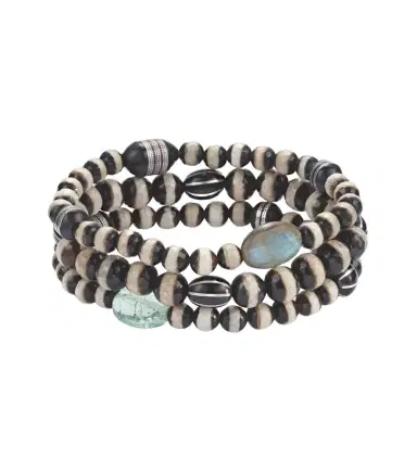 Ileana Makri Set of 3 beaded bracelets with gemstones | Thumbnail 1 Ileana Makri Set of 3 beaded bracelets with gemstones | Thumbnail 1