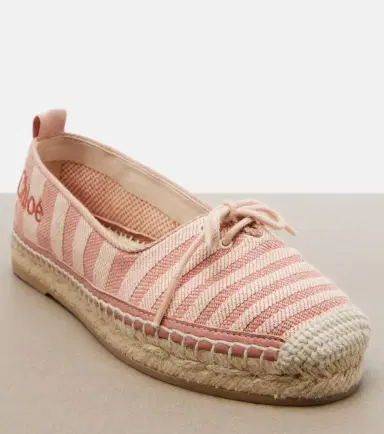 Chloé Chloé Isla striped canvas espadrilles | Thumbnail 3