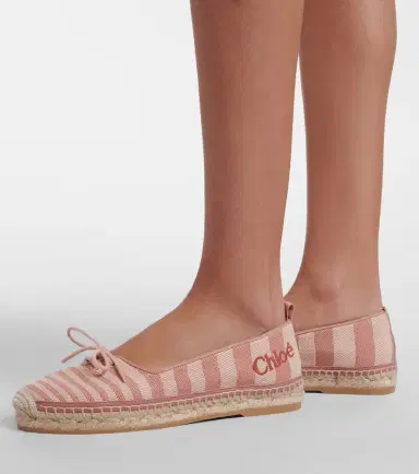 Chloé Chloé Isla striped canvas espadrilles | Thumbnail 6