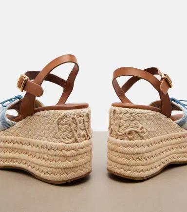 Chloé Chloé Isla striped canvas espadrille wedges | Thumbnail 4 Chloé Chloé Isla striped canvas espadrille wedges | Thumbnail 4