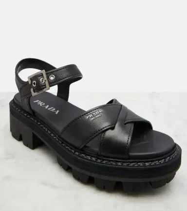 Prada Leather sandals | Thumbnail 4 Prada Leather sandals | Thumbnail 4