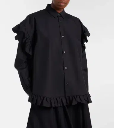 NOIR KEI NINOMIYA Ruffled cotton blouse | Thumbnail 5