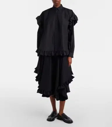 NOIR KEI NINOMIYA Ruffled cotton blouse | Thumbnail 6