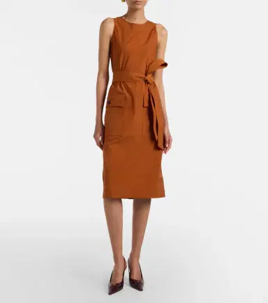 Saint Laurent Belted midi dress | Thumbnail 4 Saint Laurent Belted midi dress | Thumbnail 4