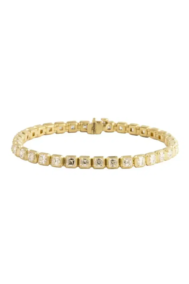 Sylva & Cie Diamond Asher Cut Tennis Bracelet