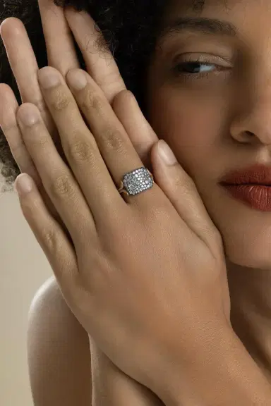 Sylva & Cie Diamond Baby Mini Ten Table Ring | Thumbnail 3