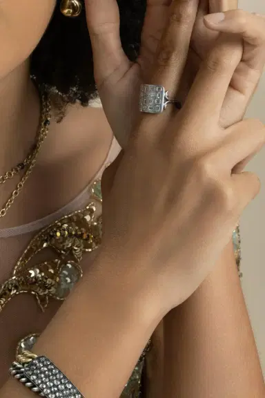 Sylva & Cie Diamond Baguette Small Ten Table Ring | Thumbnail 2