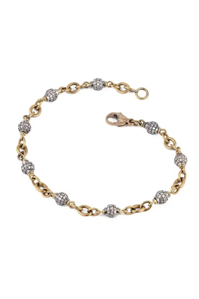 Sylva & Cie Diamond Bead Bracelet