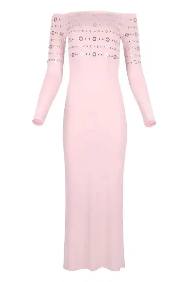 Rabanne Embellished Off The Shoulder Dress | Thumbnail 1