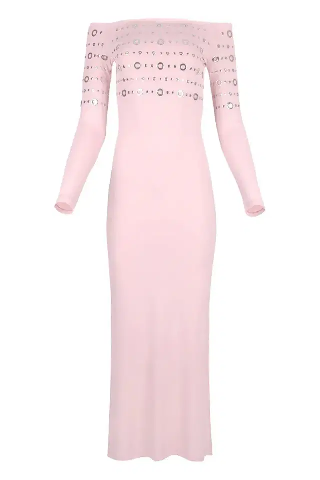 Rabanne Embellished Off The Shoulder Dress