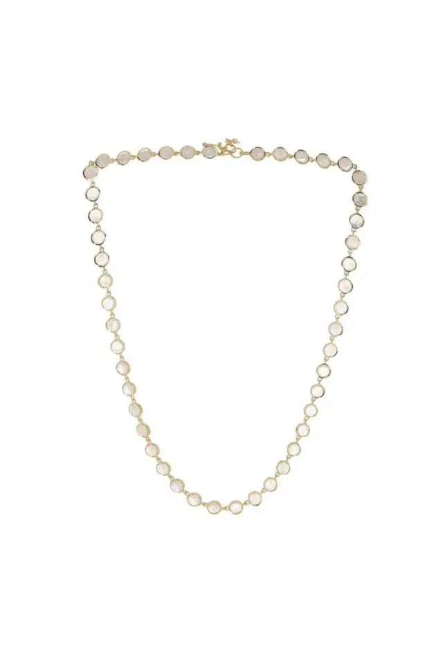 IRENE NEUWIRTH JEWELRY Rainbow Moonstone Classic Link Necklace