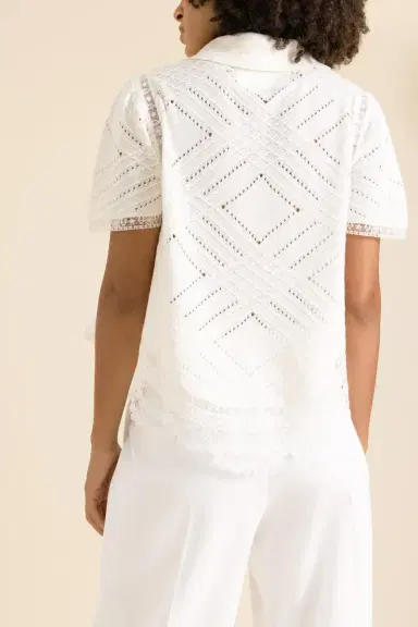 ERMANNO SCERVINO Short Sleeve Knit Shirt | Thumbnail 4