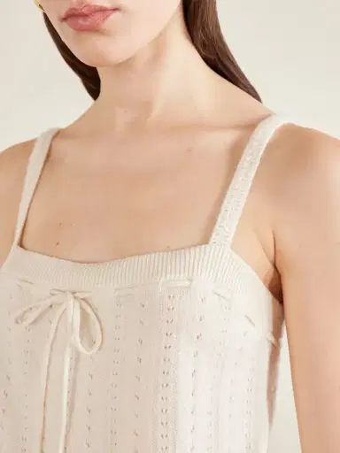 Frame Charm Knotted Knit Cashmere Tank | Thumbnail 5 Frame Charm Knotted Knit Cashmere Tank | Thumbnail 5