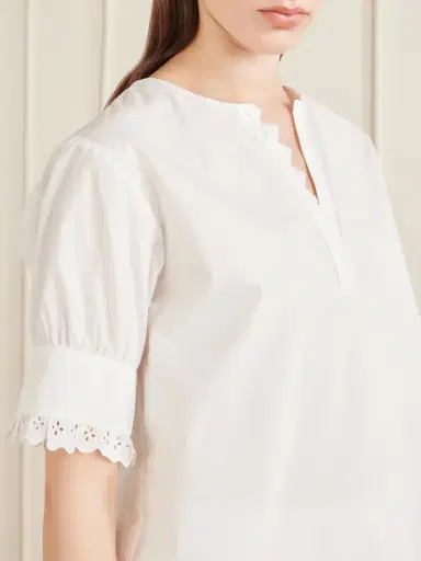 Frame Keepsake Popover Camp-collar Cotton Blouse | Thumbnail 5 Frame Keepsake Popover Camp-collar Cotton Blouse | Thumbnail 5