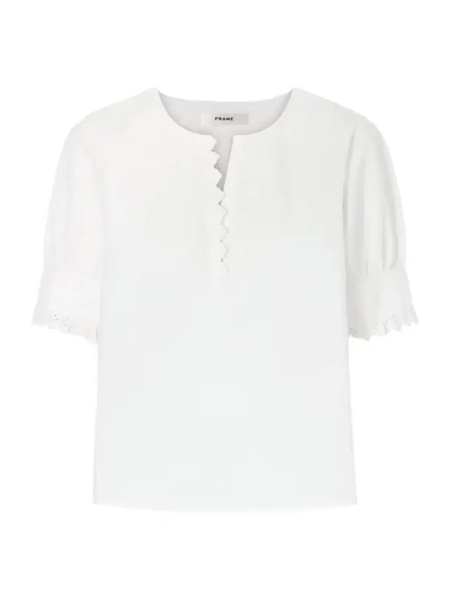 Frame Keepsake Popover Camp-collar Cotton Blouse
