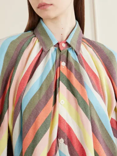 Marrakshi Life The Balloon Sleeve Touareg Striped Cotton Maxi Dress | Thumbnail 4 Marrakshi Life The Balloon Sleeve Touareg Striped Cotton Maxi Dress | Thumbnail 4