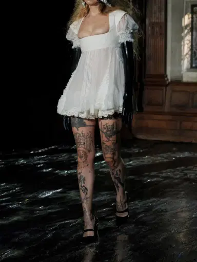 Dilara Findikoglu Girl In A Room Lace-trimmed Silk Mini Dress | Thumbnail 5 Dilara Findikoglu Girl In A Room Lace-trimmed Silk Mini Dress | Thumbnail 5