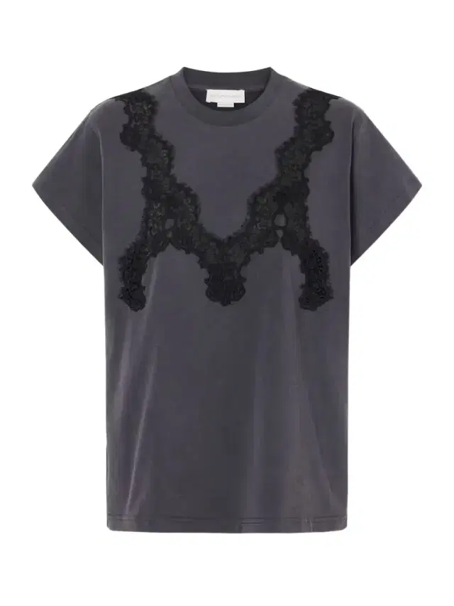 Stella McCartney Lace-trimmed Cotton-jersey T-shirt