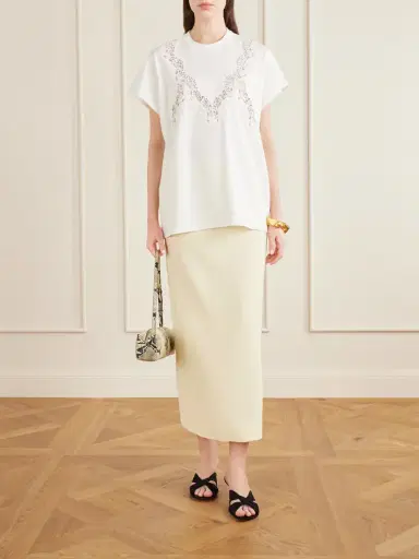 Stella McCartney Lace-trimmed Cotton-jersey T-shirt | Thumbnail 2 Stella McCartney Lace-trimmed Cotton-jersey T-shirt | Thumbnail 2