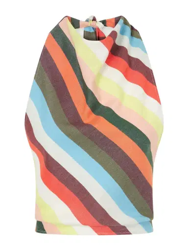 Marrakshi Life The Halterneck Striped Cotton Tank Top | Thumbnail 1 Marrakshi Life The Halterneck Striped Cotton Tank Top | Thumbnail 1