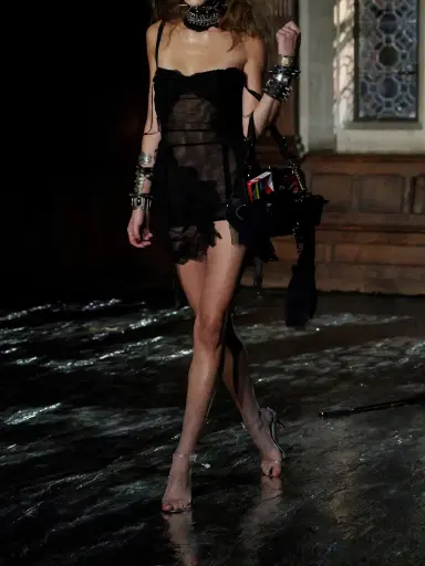Dilara Findikoglu Cold Morning Lace-trimmed Sheer Tulle Mini Dress | Thumbnail 5 Dilara Findikoglu Cold Morning Lace-trimmed Sheer Tulle Mini Dress | Thumbnail 5