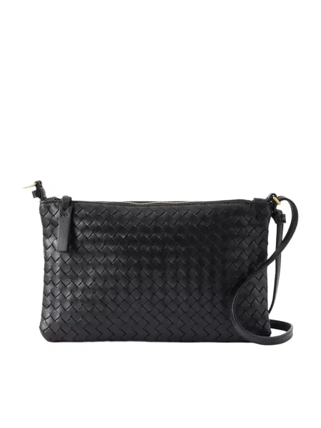 Intrecciato Piccolo Leather Medium Pouch