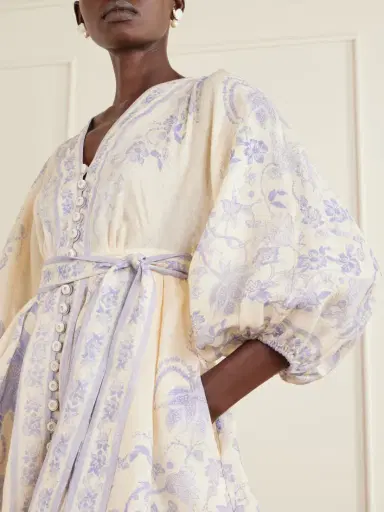 Zimmermann Indra Belted Floral-print Linen Mini Dress | Thumbnail 4 Zimmermann Indra Belted Floral-print Linen Mini Dress | Thumbnail 4