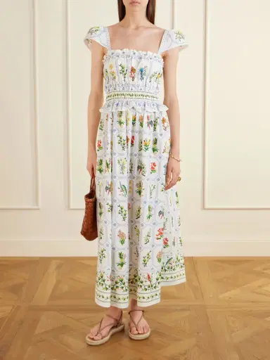Farm Rio Tropical Porcelain Printed Cotton-poplin Maxi Dress | Thumbnail 2 Farm Rio Tropical Porcelain Printed Cotton-poplin Maxi Dress | Thumbnail 2