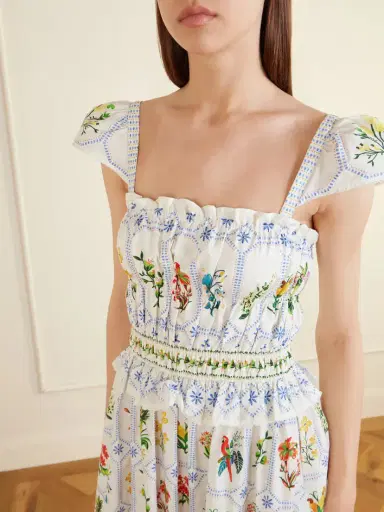Farm Rio Tropical Porcelain Printed Cotton-poplin Maxi Dress | Thumbnail 4 Farm Rio Tropical Porcelain Printed Cotton-poplin Maxi Dress | Thumbnail 4