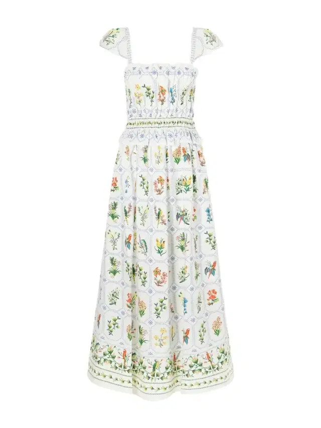 Farm Rio Tropical Porcelain Printed Cotton-poplin Maxi Dress
