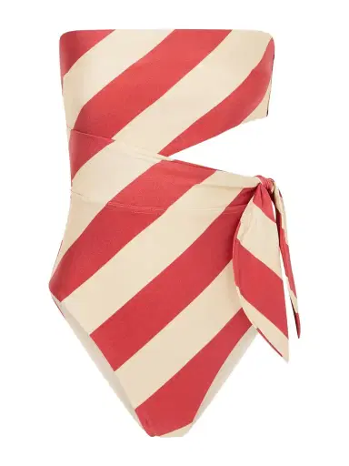Zimmermann Roselight Tie Bandeau Striped Swimsuit | Thumbnail 1
