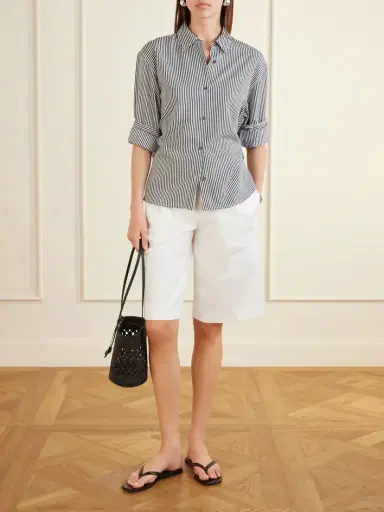 Hunting Season Lattice Basket Leather-trimmed Raffia Tote | Thumbnail 3