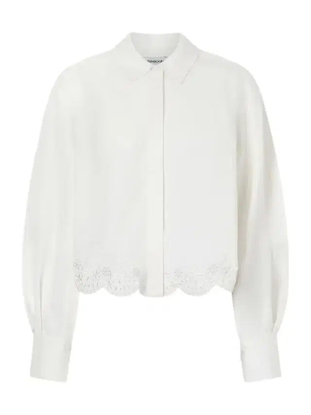 Ames Cropped Broderie Anglaise Linen-blend Shirt