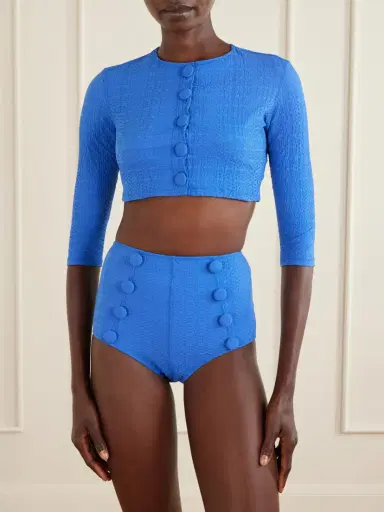 Lisa Marie Fernandez Cropped Stretch-jersey Cardigan | Thumbnail 2