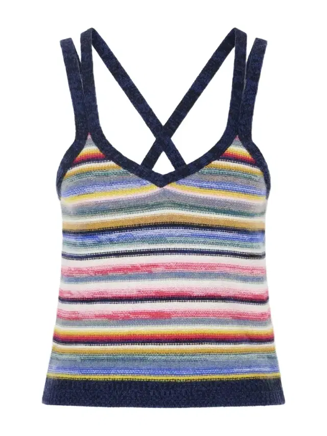 Toula Striped Cashmere Tank Top