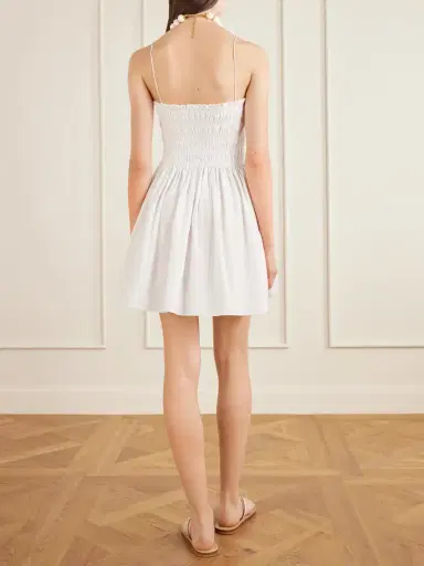 Matteau Shirred Cotton Mini Dress | Thumbnail 3 Matteau Shirred Cotton Mini Dress | Thumbnail 3