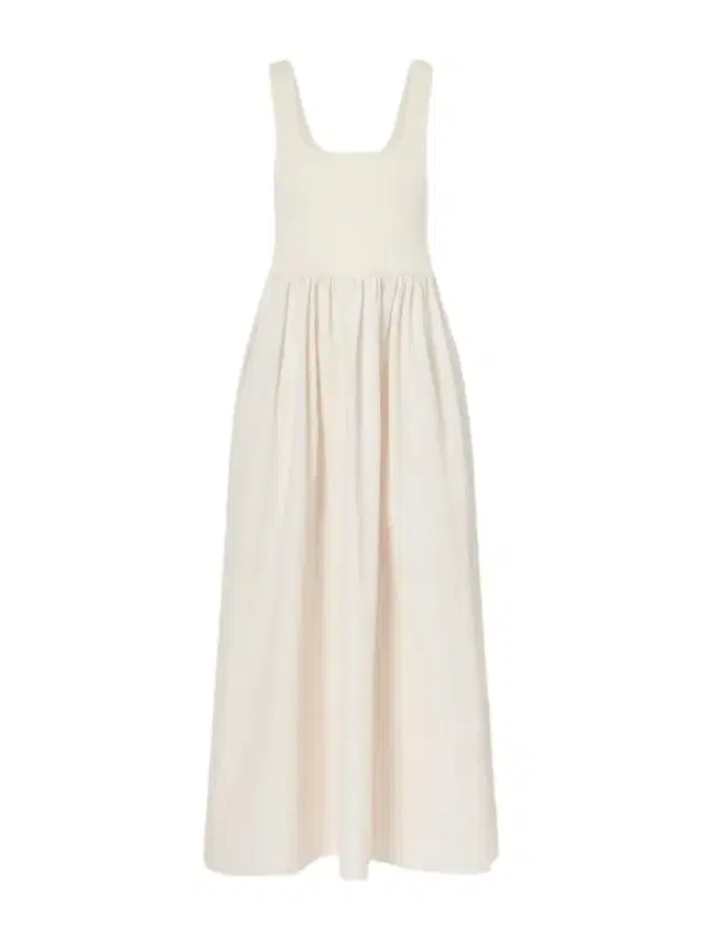 Matteau Cotton-poplin And Stretch-knit Maxi Dress
