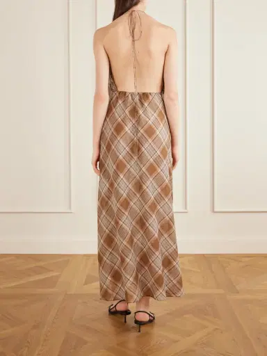 Matteau Layered Checked Cotton-voile Midi Dress | Thumbnail 3