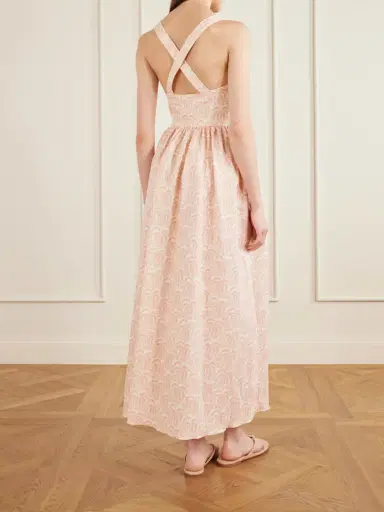Matteau Crossback Linen-blended Maxi Dress | Thumbnail 3 Matteau Crossback Linen-blended Maxi Dress | Thumbnail 3