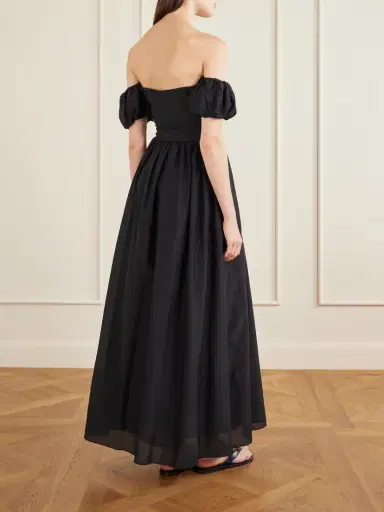 Matteau Off-the-shoulder Organic Cotton-blend Midi Dress | Thumbnail 3 Matteau Off-the-shoulder Organic Cotton-blend Midi Dress | Thumbnail 3