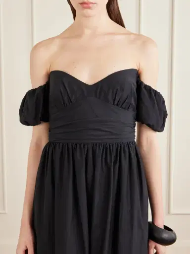 Matteau Off-the-shoulder Organic Cotton-blend Midi Dress | Thumbnail 4 Matteau Off-the-shoulder Organic Cotton-blend Midi Dress | Thumbnail 4