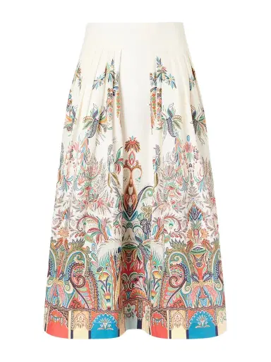 Etro Paisley-print Cotton-poplin Midi Skirt | Thumbnail 1 Etro Paisley-print Cotton-poplin Midi Skirt | Thumbnail 1