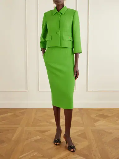 Valentino Garavani Wool-crepe Midi Skirt | Thumbnail 2 Valentino Garavani Wool-crepe Midi Skirt | Thumbnail 2